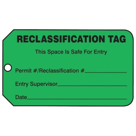 Accuform Safety Tags, ATMOSPHERIC LEVELS, 5.75in x 3.25in, RP-Plastic, 25PK TCS313PTP